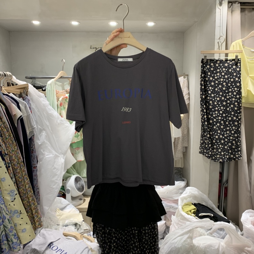 LOGROAD韓國直郵㊣東大門實拍女裝新品25春夏推薦時尚休閑T恤LOG ROADT恤圖色4