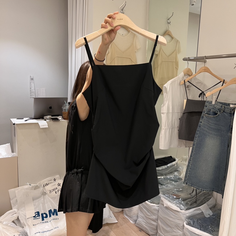 AUBE韓國直郵㊣東大門實拍女裝新品時尚推薦熱賣休閑吊帶背心AUBE吊帶/背心圖色3