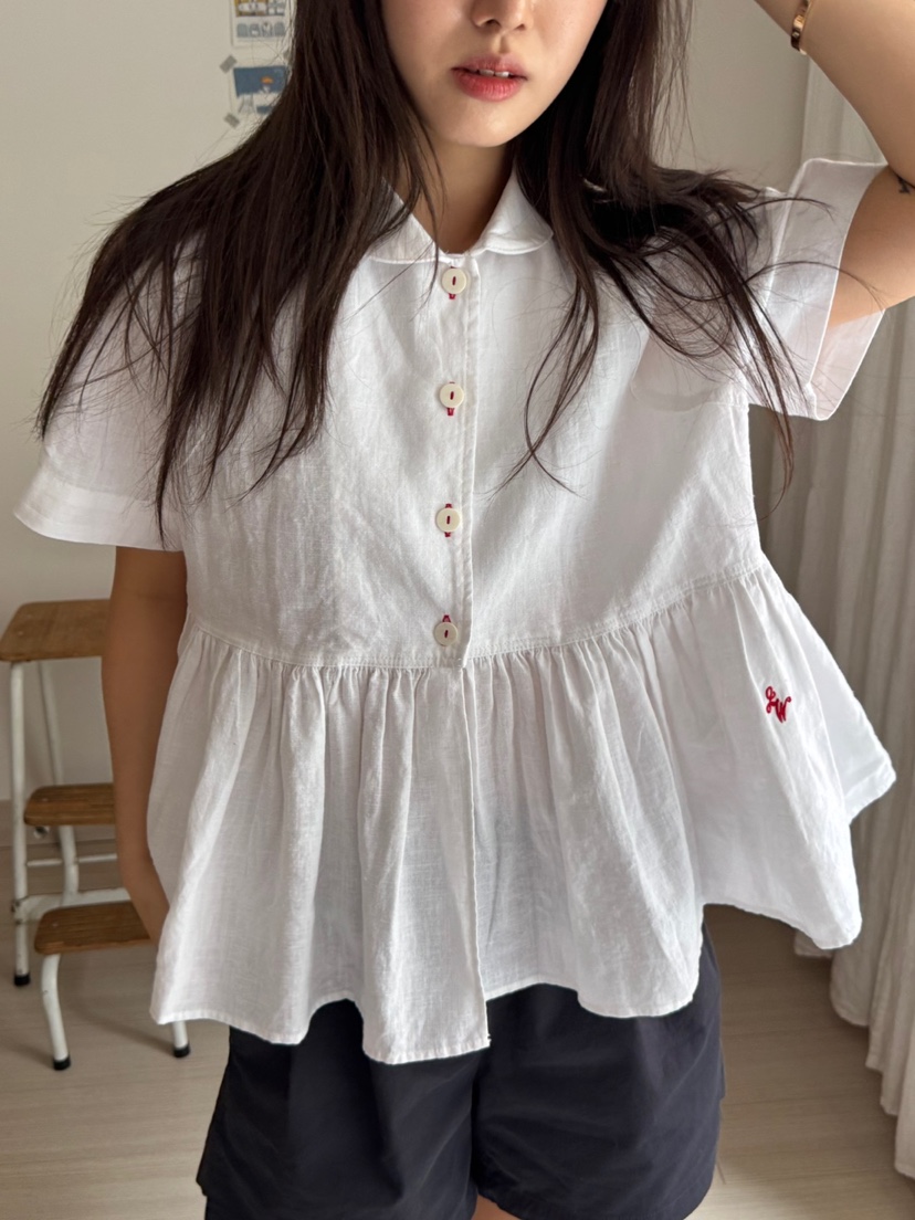 AT NOTE直郵韓國代購㊣女裝新款時尚25春夏人氣襯衫蕾絲衫AT NOTE襯衫/蕾絲衫