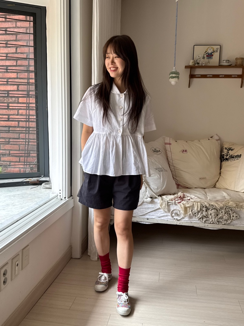 AT NOTE直郵韓國代購㊣女裝新款時尚25春夏人氣襯衫蕾絲衫AT NOTE襯衫/蕾絲衫