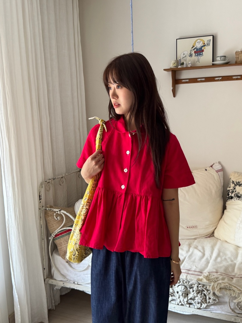 AT NOTE直郵韓國代購㊣女裝新款時尚25春夏人氣襯衫蕾絲衫AT NOTE襯衫/蕾絲衫