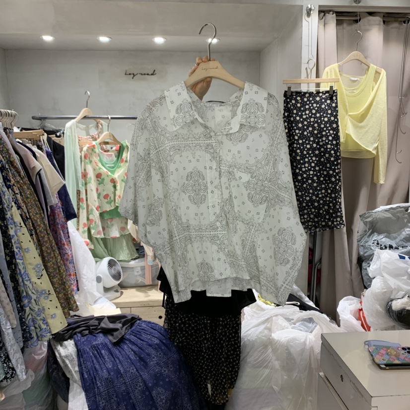 LOGROAD韓國㊣直郵東大門代購女裝新品人氣熱賣休閑襯衫蕾絲衫LOG ROAD襯衫/蕾絲衫