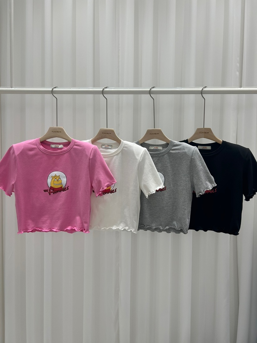 IF YOU SAY SO韓國直郵㊣東大門實拍女裝新品25春夏休閑T恤IF YOU SAY SOT恤