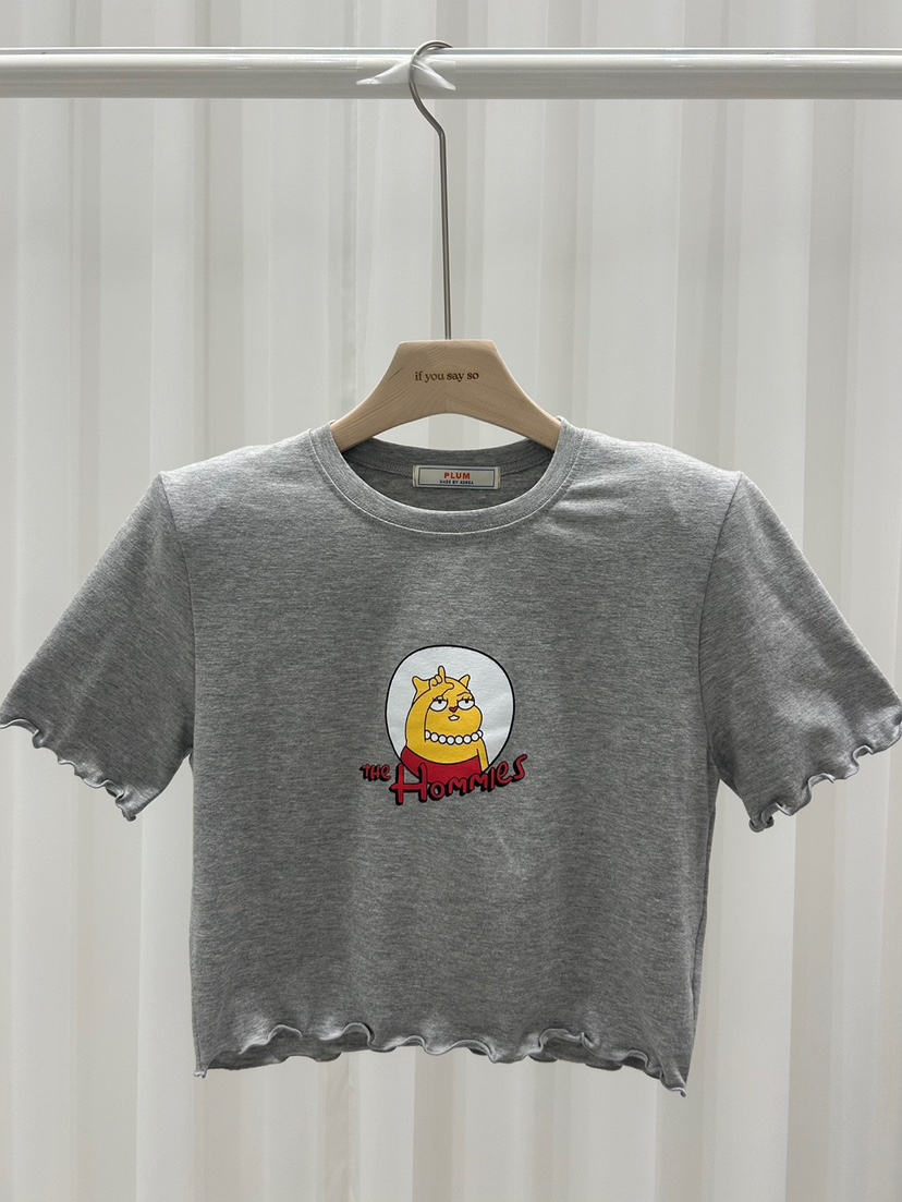 IF YOU SAY SO韓國直郵㊣東大門實拍女裝新品25春夏休閑T恤IF YOU SAY SOT恤