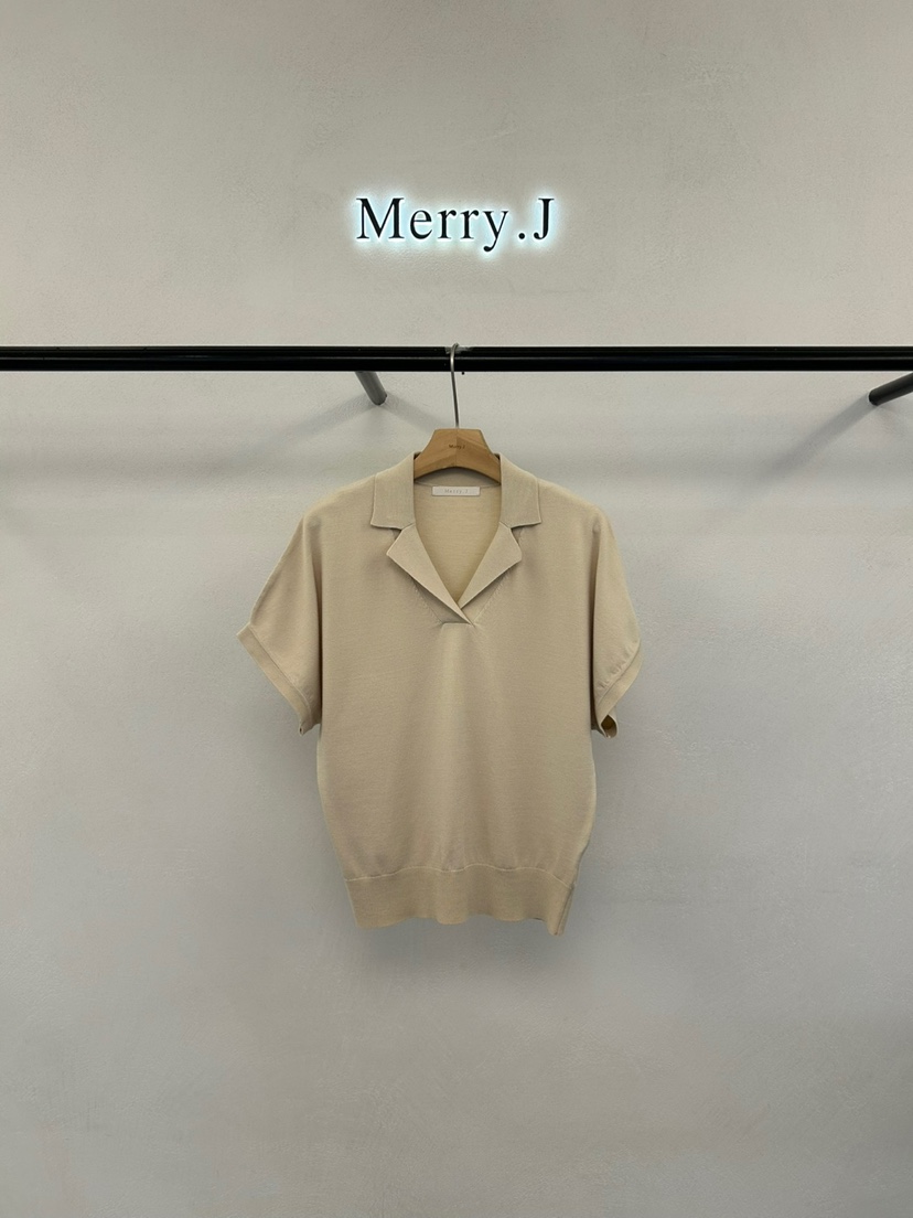 MERRY-J韓國㊣直郵東大門代購女裝新品時尚25春夏針織衫絲絨MERRY-J針織衫圖色1