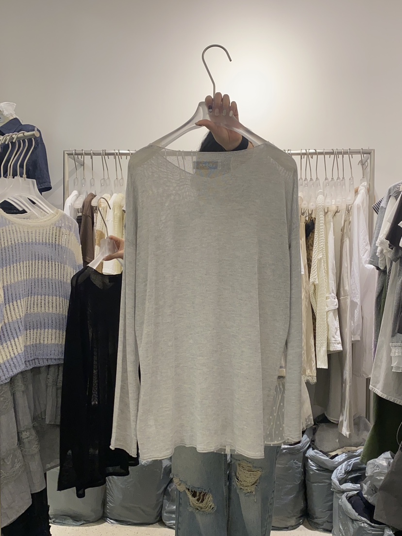 LOOKK韓國㊣直郵東大門代購女裝新品推薦休閑時尚25春夏長袖T恤LOOKK長袖T恤