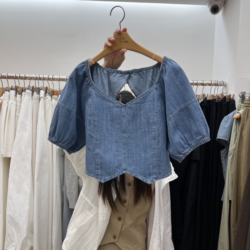 DRESS ROOM直郵韓國代購㊣女裝新款推薦休閑25春夏襯衫蕾絲衫DRESS ROOM襯衫/蕾絲衫圖色2