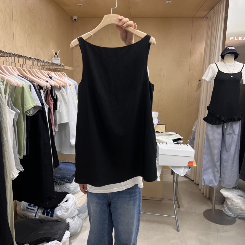 PLEASURE直郵韓國代購㊣女裝新款時尚25春夏熱賣休閑吊帶背心PLEASURE吊帶/背心圖色2