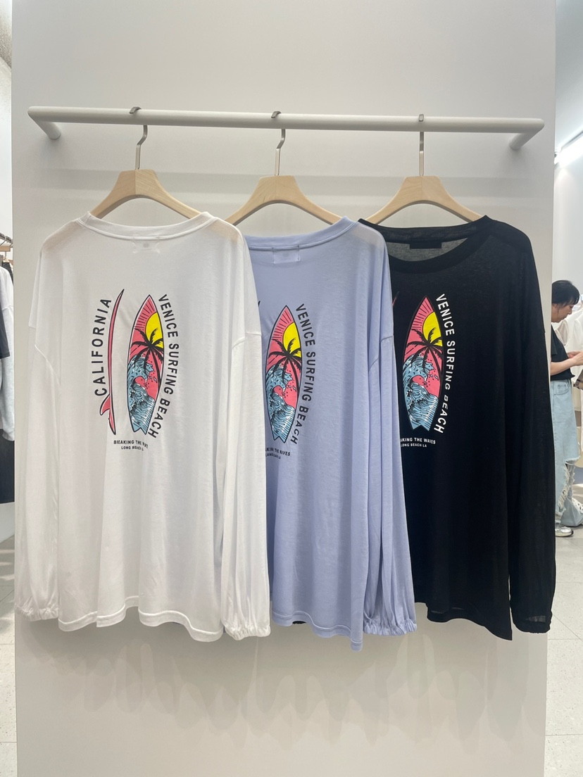 NYLON直郵韓國代購㊣女裝新款推薦25春夏時尚人氣休閑長袖T恤NYLON長袖T恤