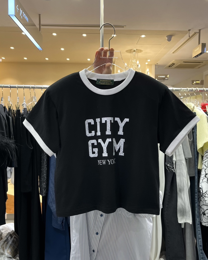 WORK SHOP韓國㊣直郵東大門代購女裝新款休閑時尚人氣推薦T恤Work_shopT恤圖色2