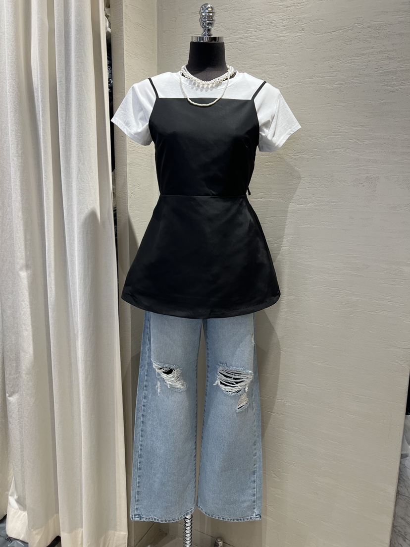 HI HIGH韓國㊣直郵東大門代購女裝新款時尚25春夏推薦牛仔褲SEESTAR/hi high牛仔褲