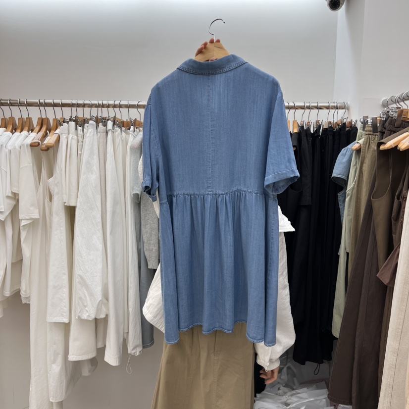 DRESS ROOM直郵韓國代購㊣女裝新品人氣休閑推薦連衣裙海軍DRESS ROOM連衣裙