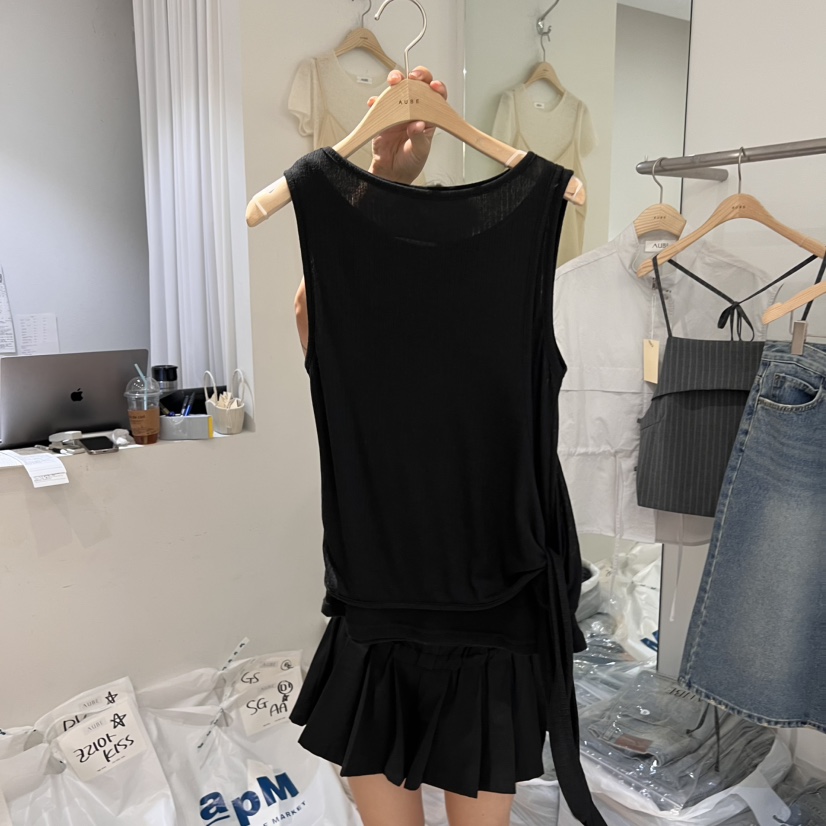 AUBE韓國直郵㊣東大門實拍女裝新品25春夏人氣休閑吊帶背心AUBE吊帶/背心圖色4