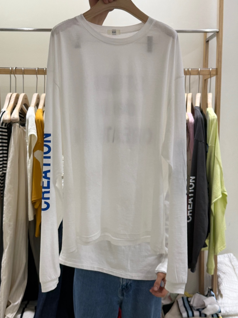 EUM韓國㊣直郵東大門代購女裝新品人氣25春夏時尚熱賣長袖T恤EUM長袖T恤圖色2