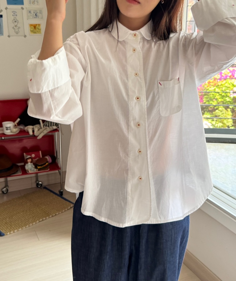 AT NOTE韓國直郵㊣女裝新品時尚熱賣推薦人氣襯衫蕾絲衫圓領AT NOTE襯衫/蕾絲衫