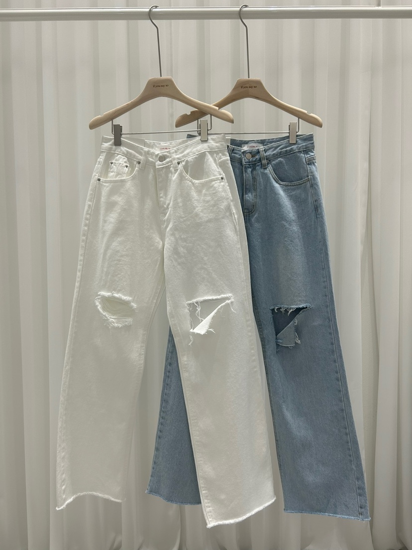 IF YOU SAY SO韓國直郵㊣東大門實拍女裝新款25春夏牛仔褲IF YOU SAY SO牛仔褲