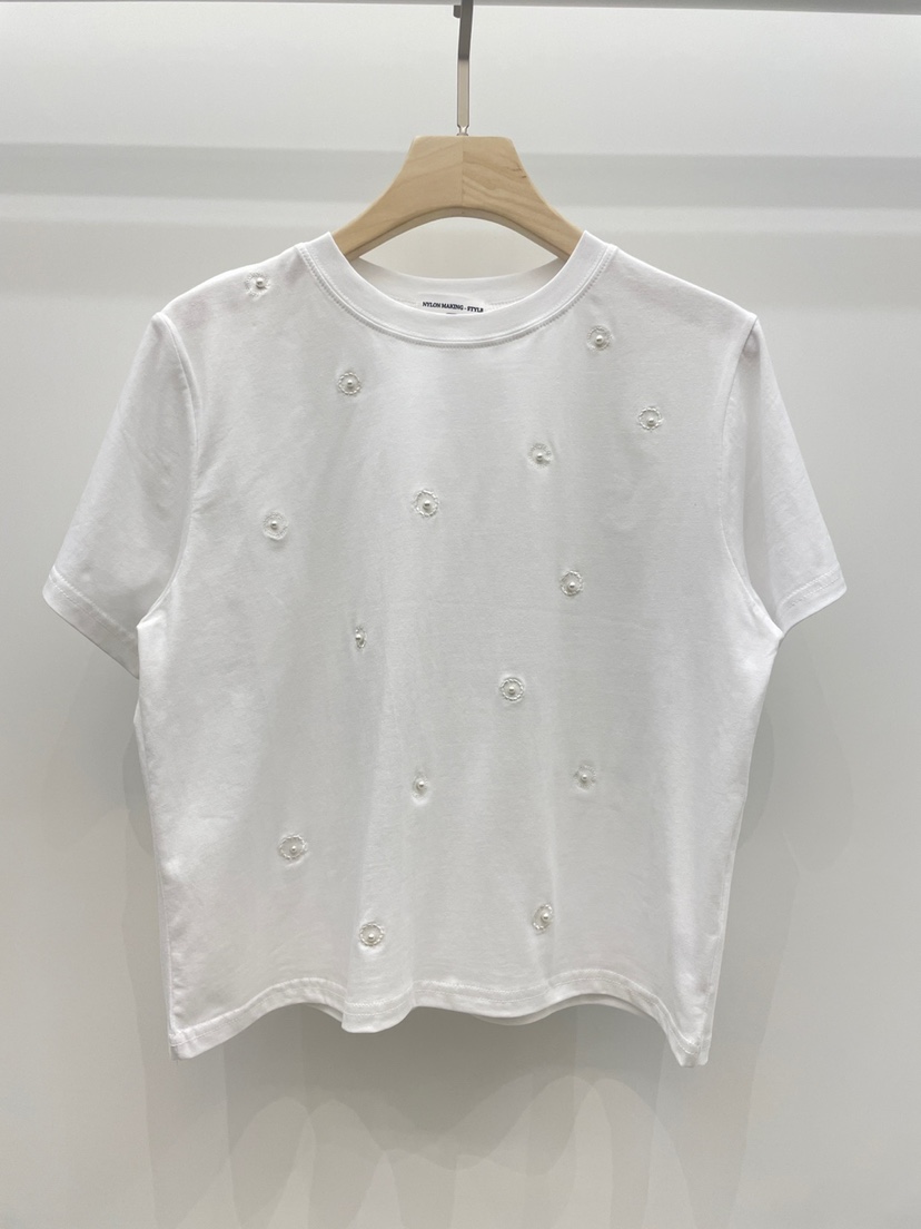 NYLON韓國直郵㊣東大門實拍女裝新品25春夏休閑人氣T恤圓領NYLONT恤