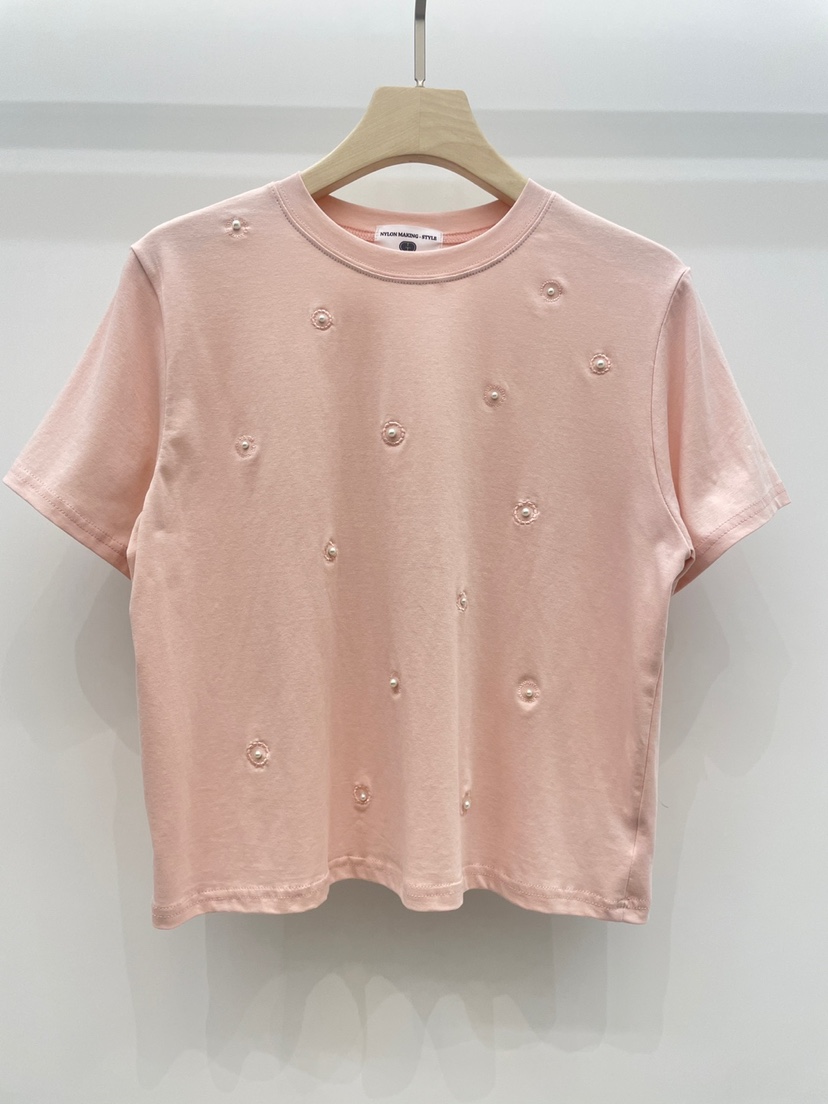 NYLON韓國直郵㊣東大門實拍女裝新品25春夏休閑人氣T恤圓領NYLONT恤圖色2