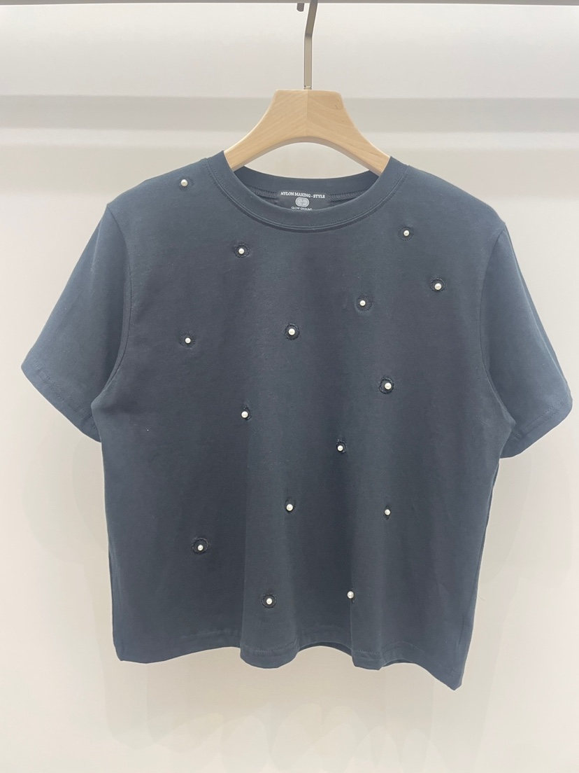 NYLON韓國直郵㊣東大門實拍女裝新品25春夏休閑人氣T恤圓領NYLONT恤圖色3