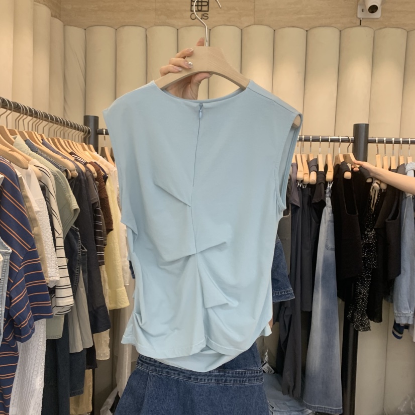 OUS/INCH-L直郵韓國代購㊣女裝新品推薦時尚休閑吊帶背心OUS/INCH吊帶/背心