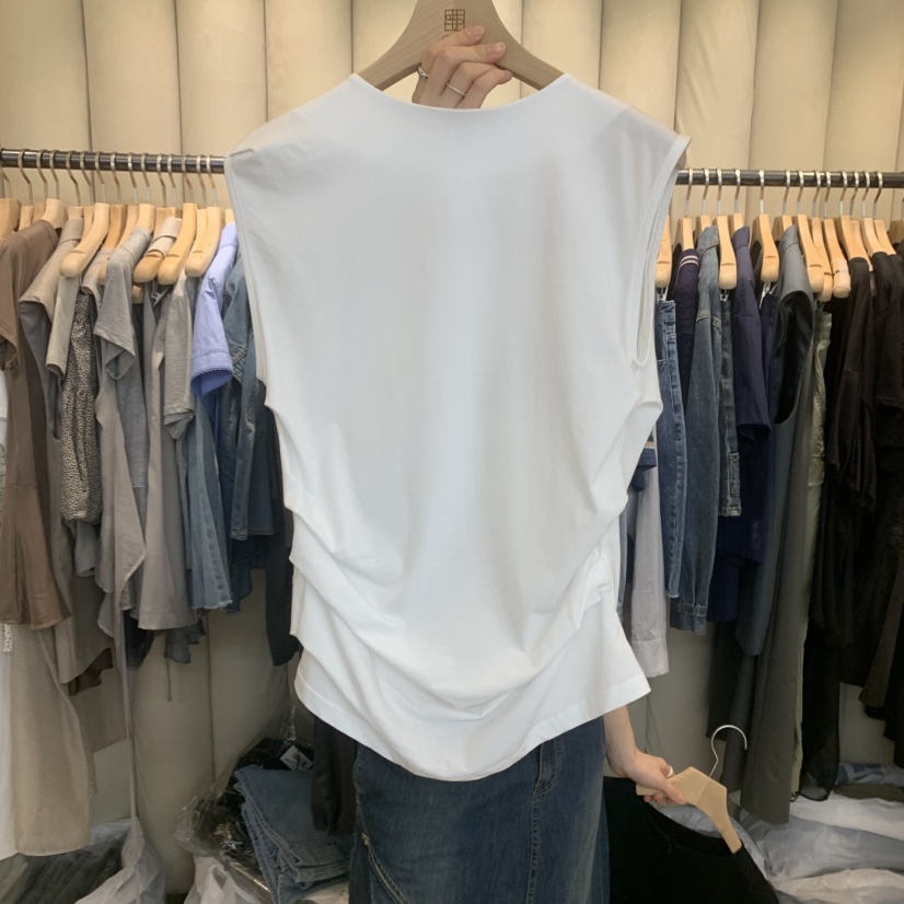 OUS/INCH-L直郵韓國代購㊣女裝新品推薦時尚休閑吊帶背心OUS/INCH吊帶/背心圖色2