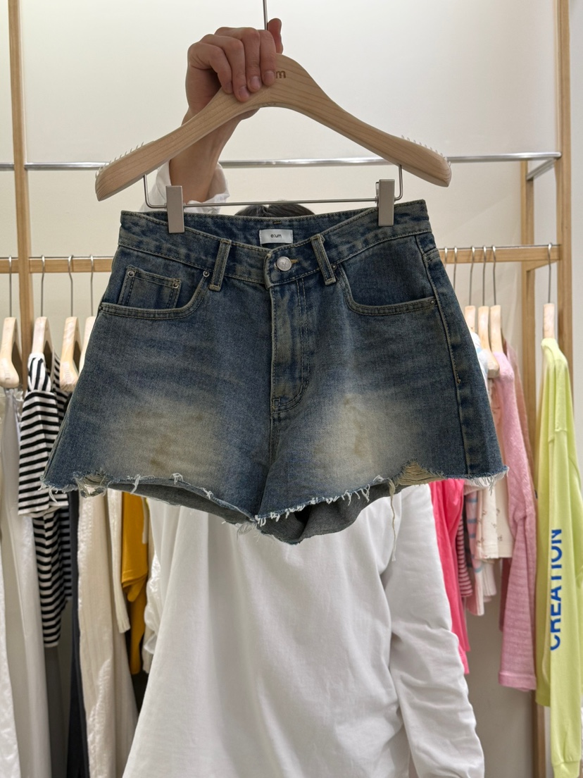EUM直郵韓國代購㊣女裝新品熱賣25春夏休閑推薦時尚人氣短褲EUM短褲