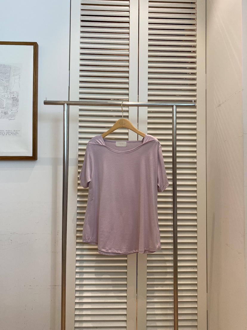 FAVE-L直郵韓國代購㊣女裝新品25春夏熱賣時尚人氣休閑T恤FAVE-LT恤圖色2