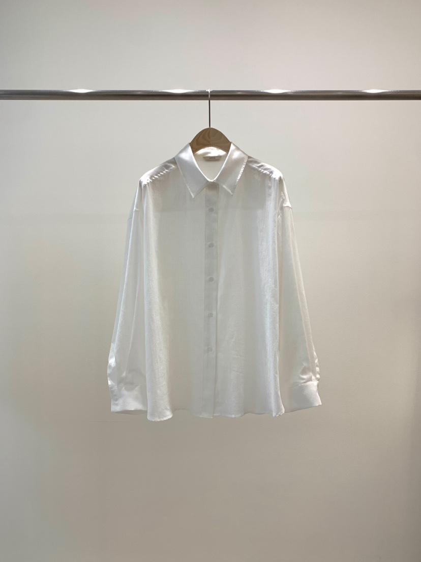 KNOCK韓國㊣直郵東大門代購女裝新品熱賣25春夏襯衫蕾絲衫透明KNOCK襯衫/蕾絲衫