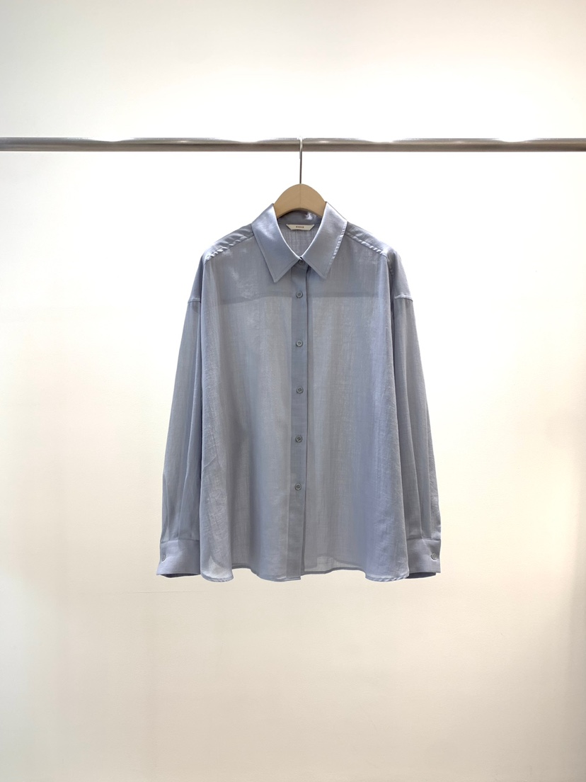 KNOCK韓國㊣直郵東大門代購女裝新品熱賣25春夏襯衫蕾絲衫透明KNOCK襯衫/蕾絲衫圖色2