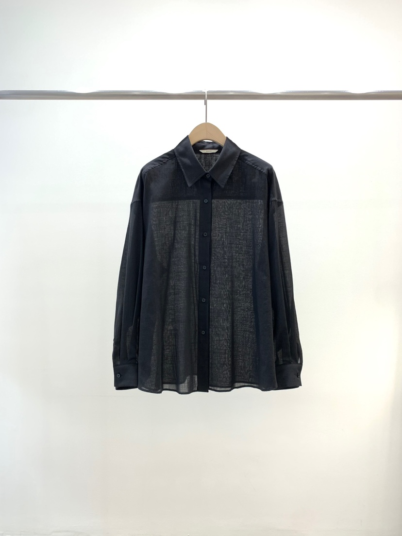 KNOCK韓國㊣直郵東大門代購女裝新品熱賣25春夏襯衫蕾絲衫透明KNOCK襯衫/蕾絲衫圖色4