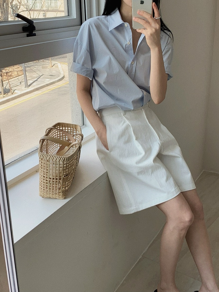 REGULARLY/PLACOR韓國直郵㊣東大門實拍女裝新品人氣襯衫蕾絲衫棉質REGULARLY/PLACOR襯衫/蕾絲衫