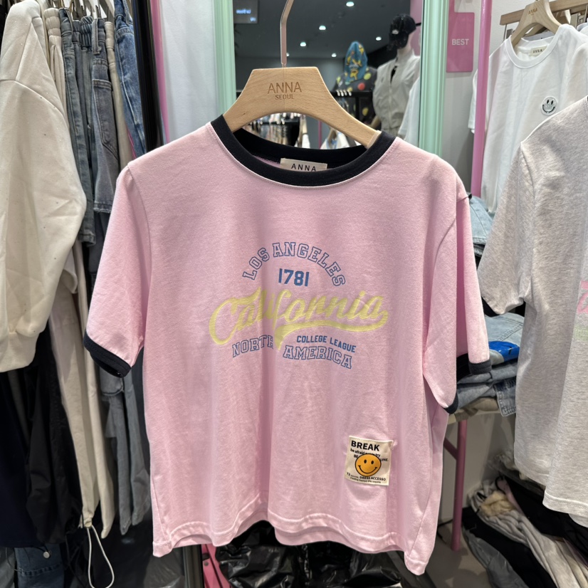 ANNA韓國直郵㊣東大門實拍女裝新款25春夏休閑時尚推薦熱賣T恤ANNA-PT恤圖色2