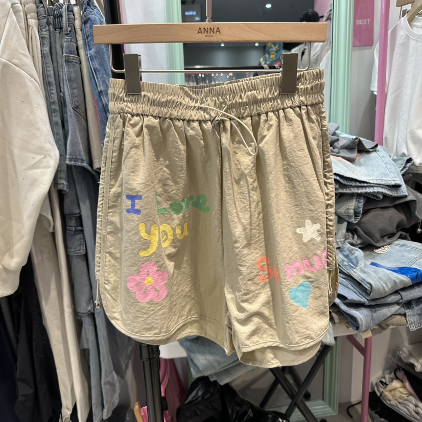 ANNA直郵韓國代購㊣女裝新款推薦人氣休閑25春夏熱賣時尚短褲ANNA-P短褲圖色1