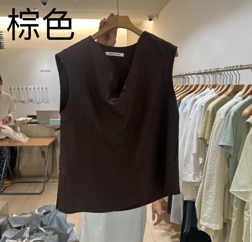 EFFERVESCENT直郵韓國代購㊣女裝新款時尚25春夏休閑吊帶背心evc/effervescent吊帶/背心圖色3