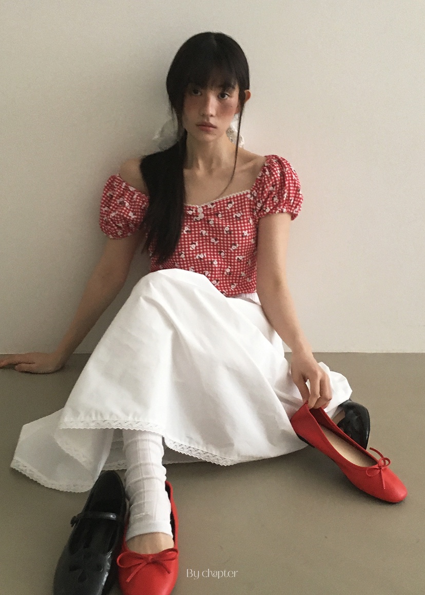 BY CHAPTER韓國㊣直郵東大門代購女裝新款休閑推薦T恤格紋ChapterT恤