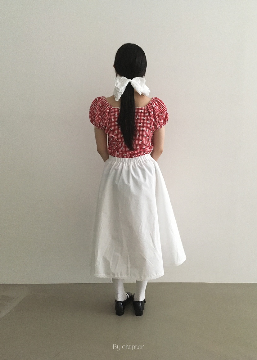 BY CHAPTER韓國㊣直郵東大門代購女裝新款休閑推薦T恤格紋ChapterT恤