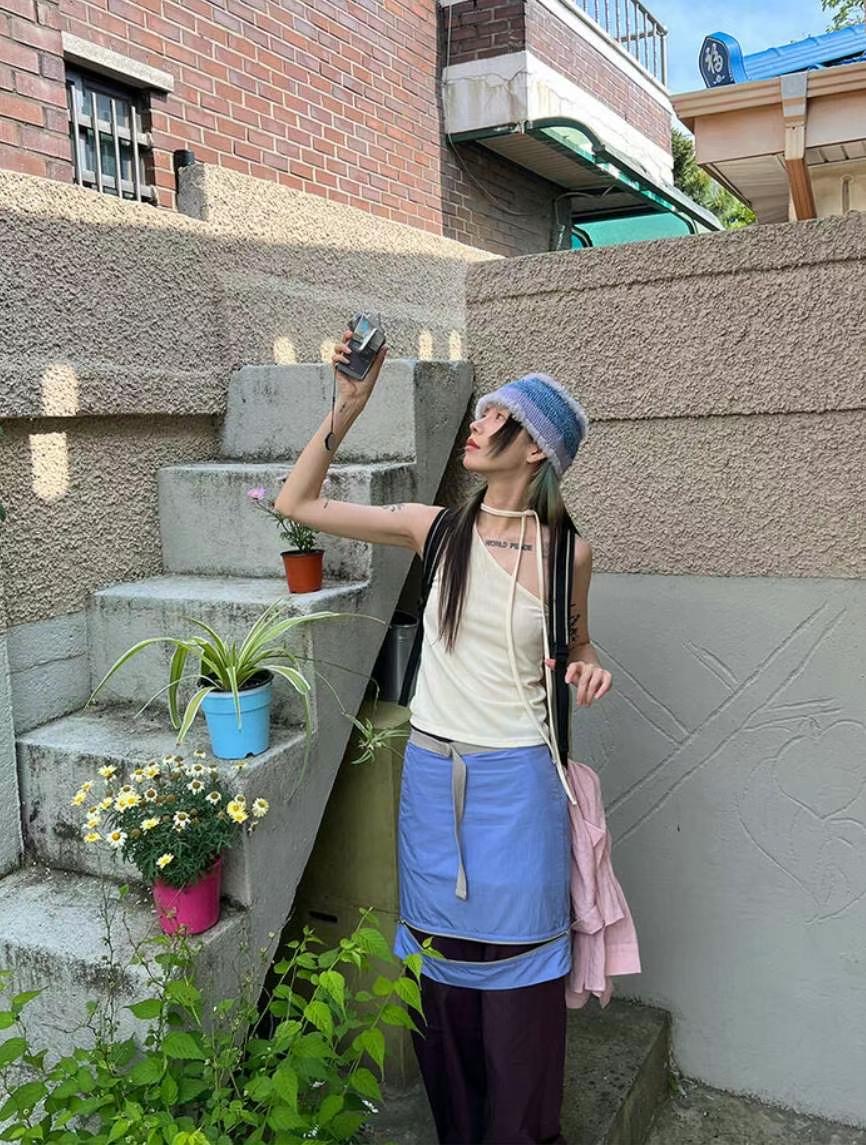 9nine直郵韓國代購㊣女裝新款人氣推薦時尚半身裙中短裙腰帶9nine半身裙/中短裙