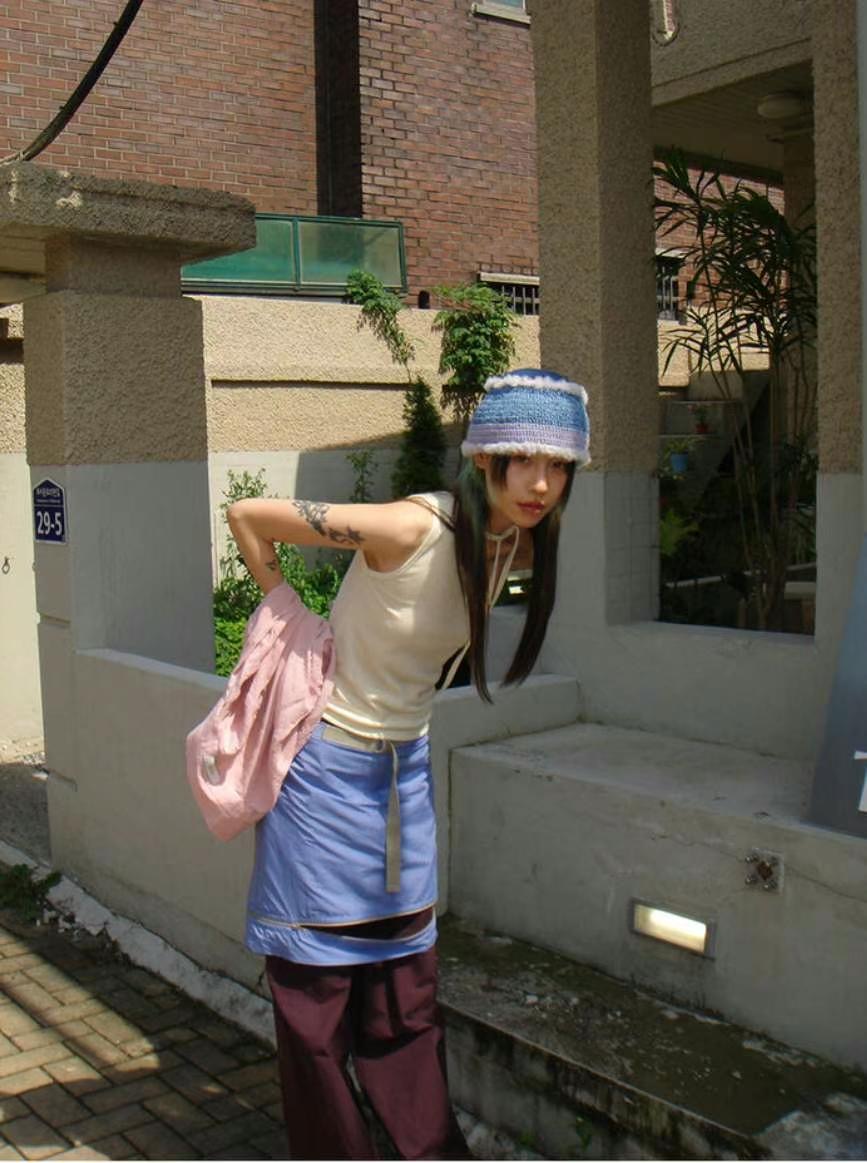 9nine直郵韓國代購㊣女裝新款人氣推薦時尚半身裙中短裙腰帶9nine半身裙/中短裙