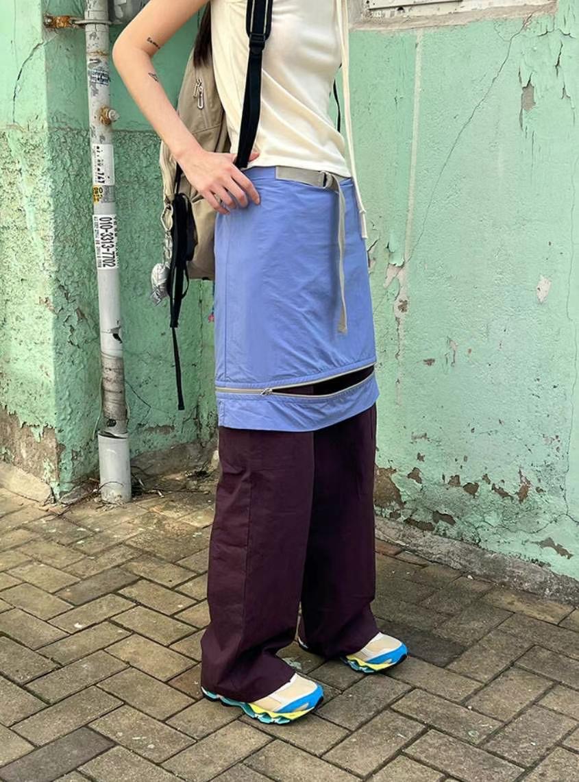 9nine直郵韓國代購㊣女裝新款人氣推薦時尚半身裙中短裙腰帶9nine半身裙/中短裙