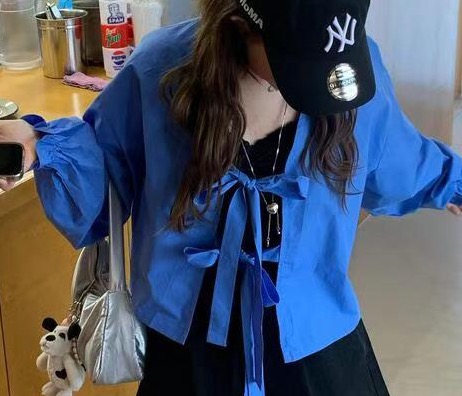 9nine韓國直郵㊣女裝新品25春夏推薦熱賣休閑人氣襯衫蕾絲衫9nine襯衫/蕾絲衫圖色2