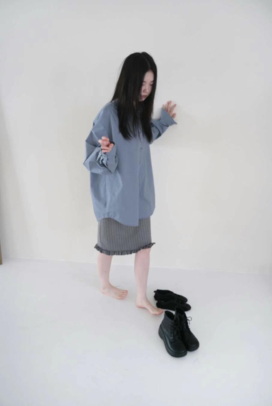 9nine韓國㊣直郵東大門代購女裝新款25春夏熱賣時尚襯衫蕾絲衫9nine襯衫/蕾絲衫