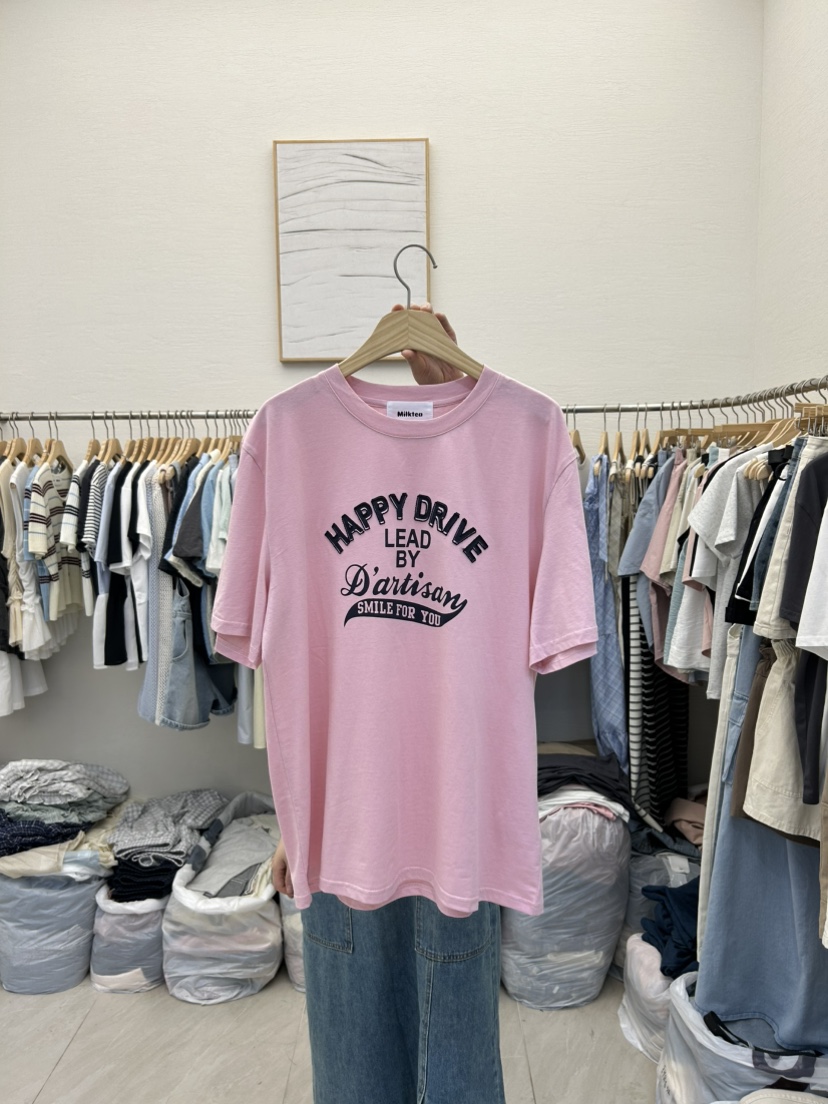 MILK TEA韓國直郵㊣東大門實拍女裝新款休閑推薦時尚人氣T恤RE:FRESHT恤圖色2