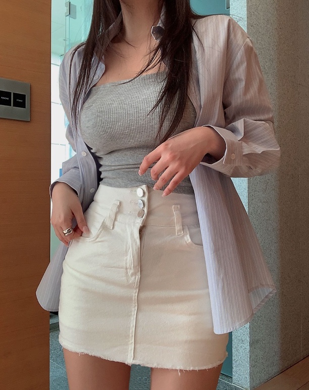 BELLE韓國直郵㊣東大門實拍女裝新款時尚人氣熱賣休閑25春夏裙褲BE_LLE裙褲