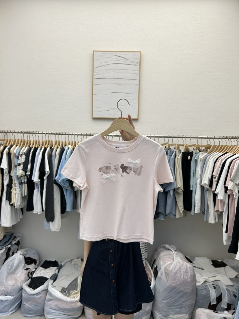 MILK TEA韓國㊣直郵東大門代購女裝新款推薦熱賣時尚25春夏T恤RE:FRESHT恤圖色3