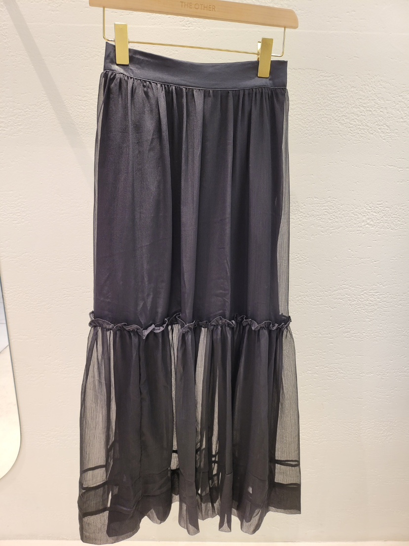 THE OTHER韓國直郵㊣女裝新款推薦熱賣時尚半身裙中短裙透視THE OTHER半身裙/中短裙圖色2