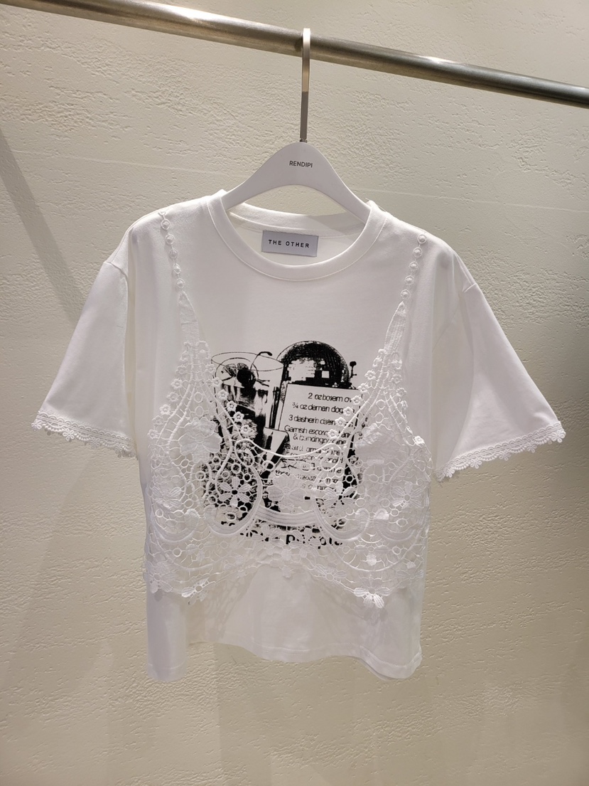 THE OTHER直郵韓國代購㊣女裝新品25春夏熱賣人氣推薦時尚T恤THE OTHERT恤圖色1