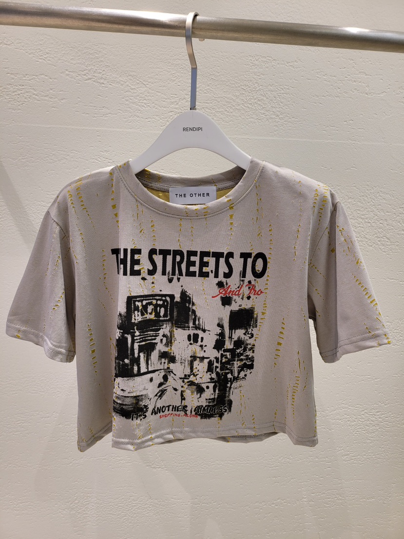 THE OTHER韓國直郵㊣東大門實拍女裝新款熱賣休閑25春夏T恤THE OTHERT恤圖色1