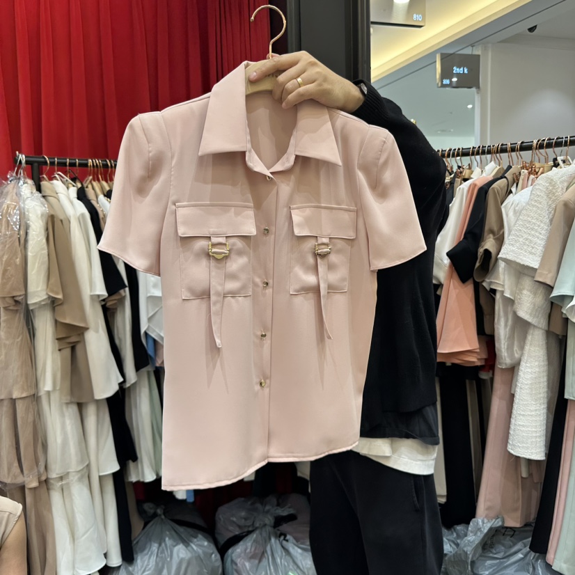 HERISH-HAUTE韓國直郵㊣女裝新品25春夏推薦時尚襯衫蕾絲衫HERISH-HAUTE襯衫/蕾絲衫圖色4