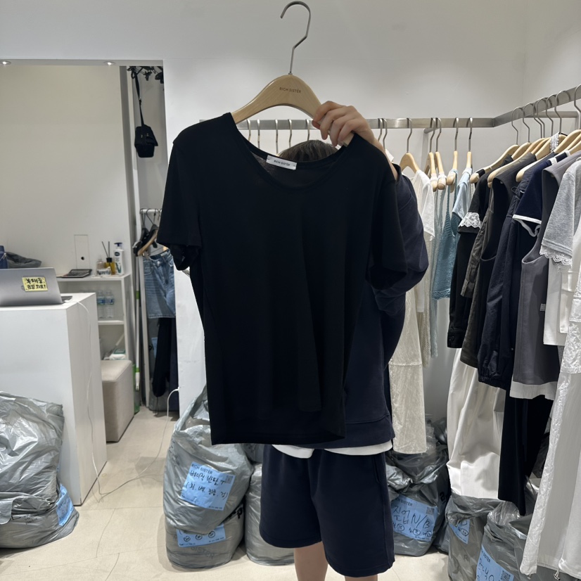 RICH SISTER直郵韓國代購㊣女裝新品時尚推薦25春夏熱賣T恤RICH SISTERT恤圖色3