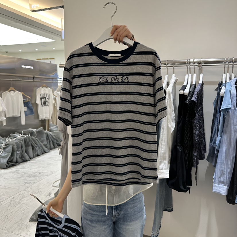 VIVE韓國直郵㊣女裝新品推薦人氣時尚25春夏熱賣休閑T恤VIVET恤